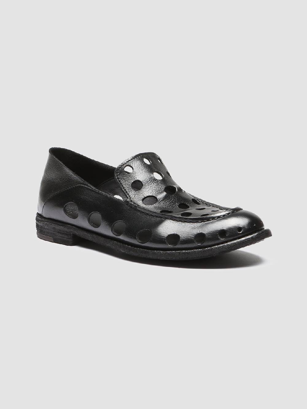 Officine Creative LEXIKON 542 Mocassini in Pelle Nera Presa