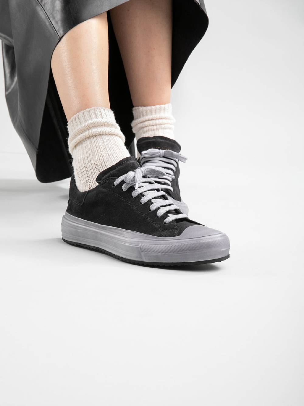 Officine Creative MES 105 Sneakers in Pelle Scamosciata Avorio Economico