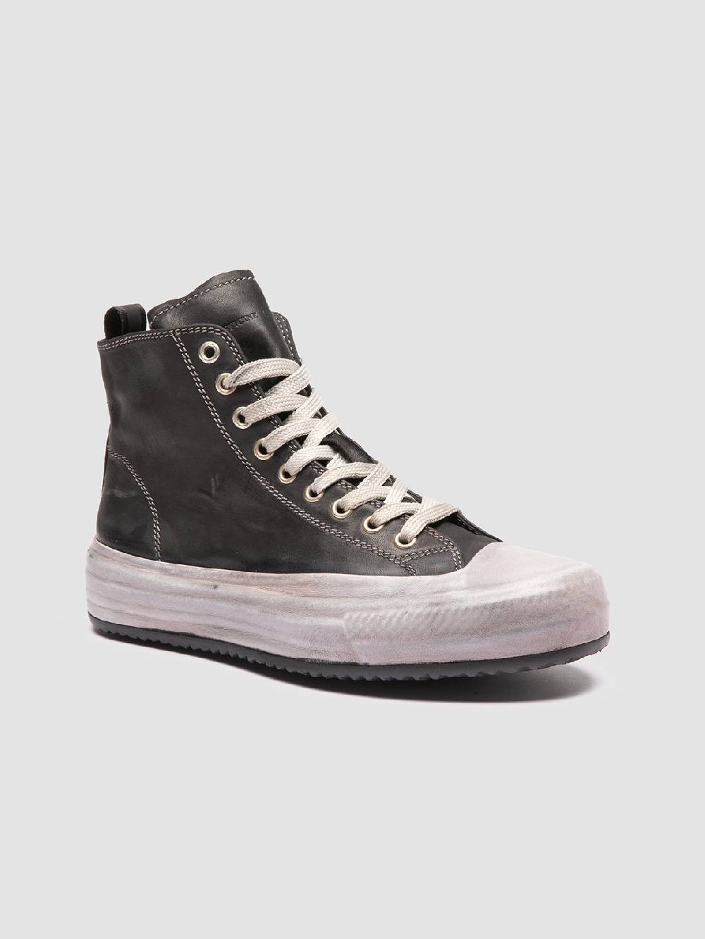 Officine Creative MES DD 102 Sneaker Alte in Pelle Nera Outlet