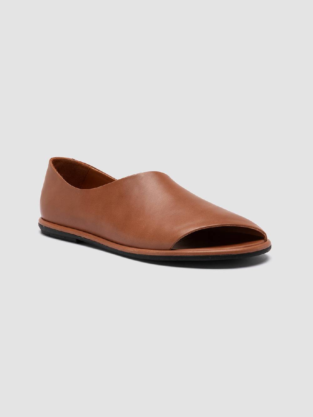 Officine Creative MIENNE 102 Scarpe Peep Toe in Pelle Marrone Hotsell