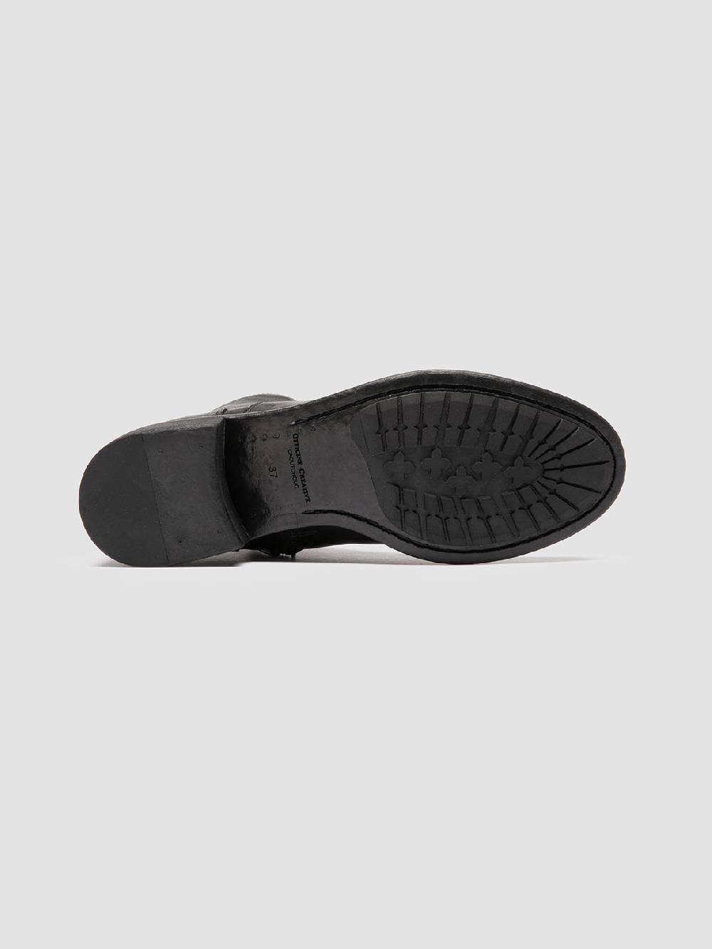 Officine Creative LIS 006 Stivali con Zip in Pelle Nera Vendita Economica