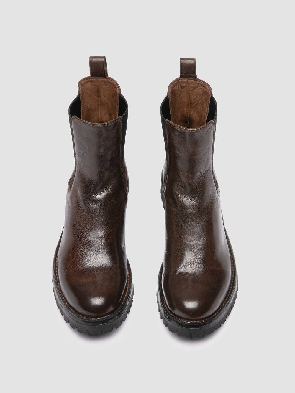 Officine Creative LORAINE 004 Stivaletti Chelsea in Pelle Marrone Vendite Flash