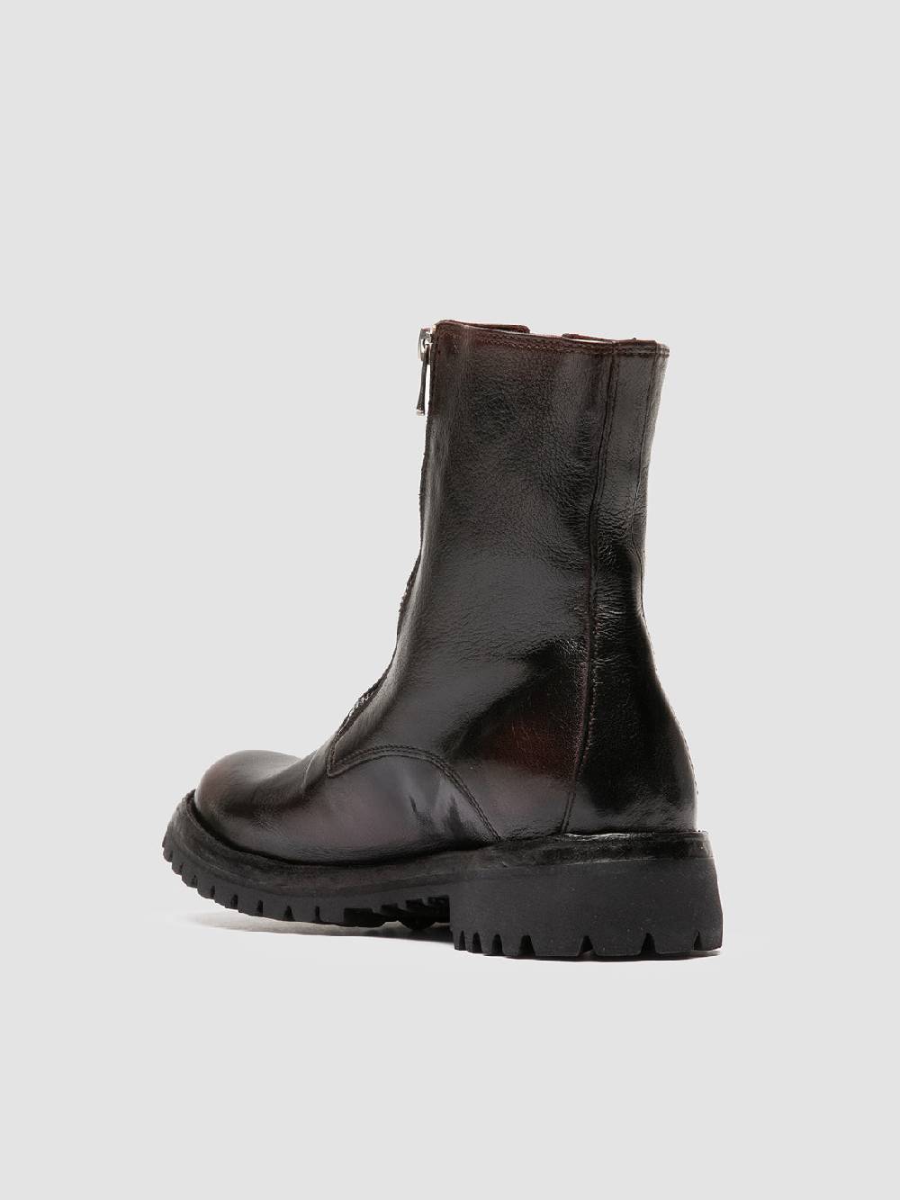 Officine Creative LORAINE 026 Stivali con Zip in Pelle Marrone In Saldo