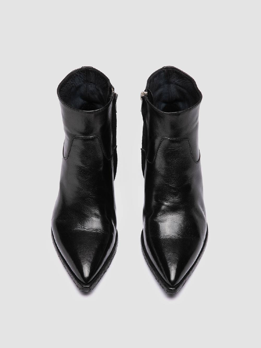 Officine Creative NOELIE DD 102 Stivali con Zip in Pelle Nera Nuova