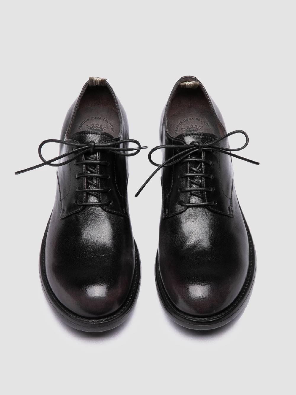 Officine Creative SERGEANT 101 Derby in Pelle Nera Italy
