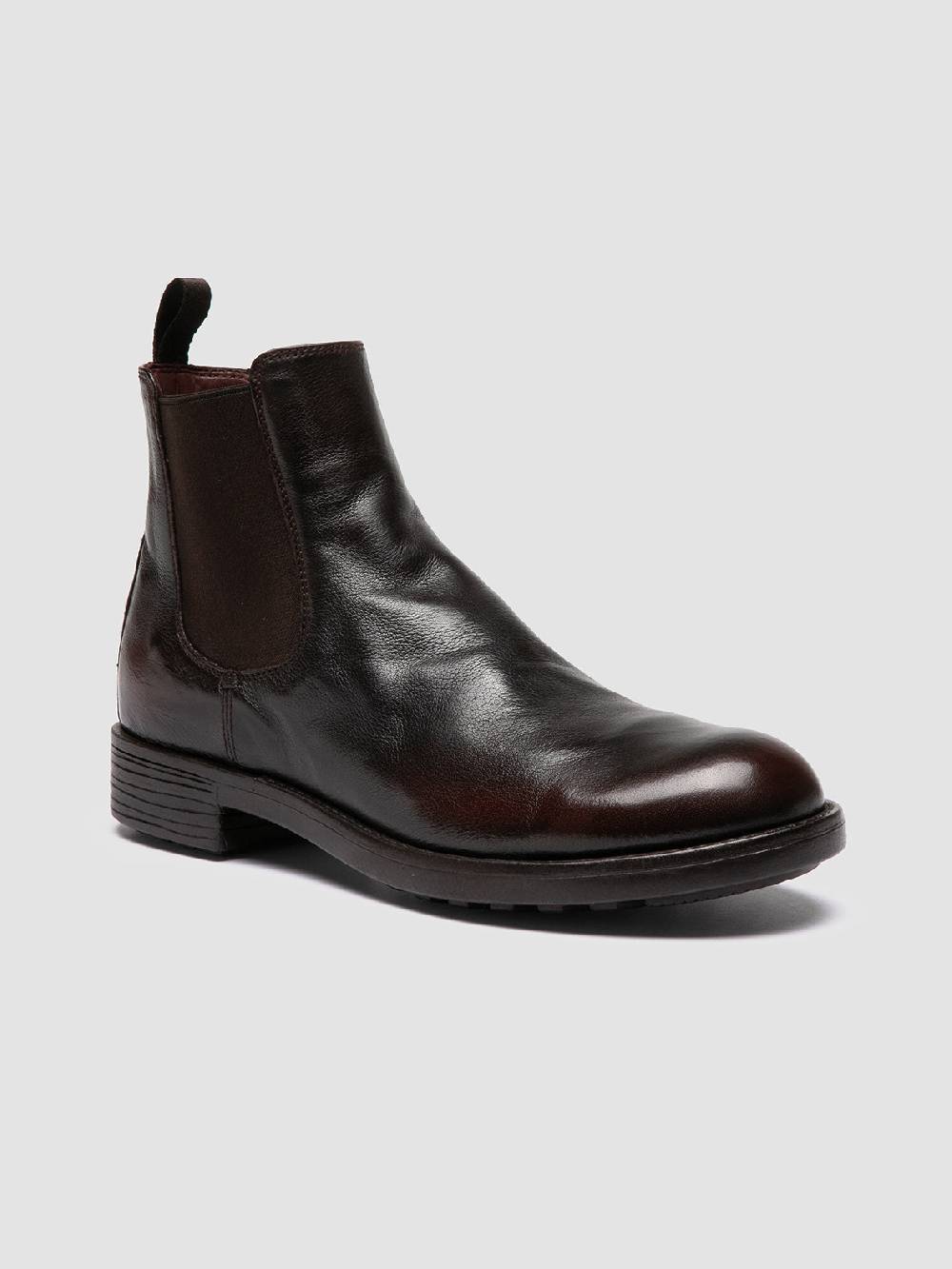 Officine Creative SERGEANT 102 Stivaletti Chelsea in Pelle Marrone In Linea