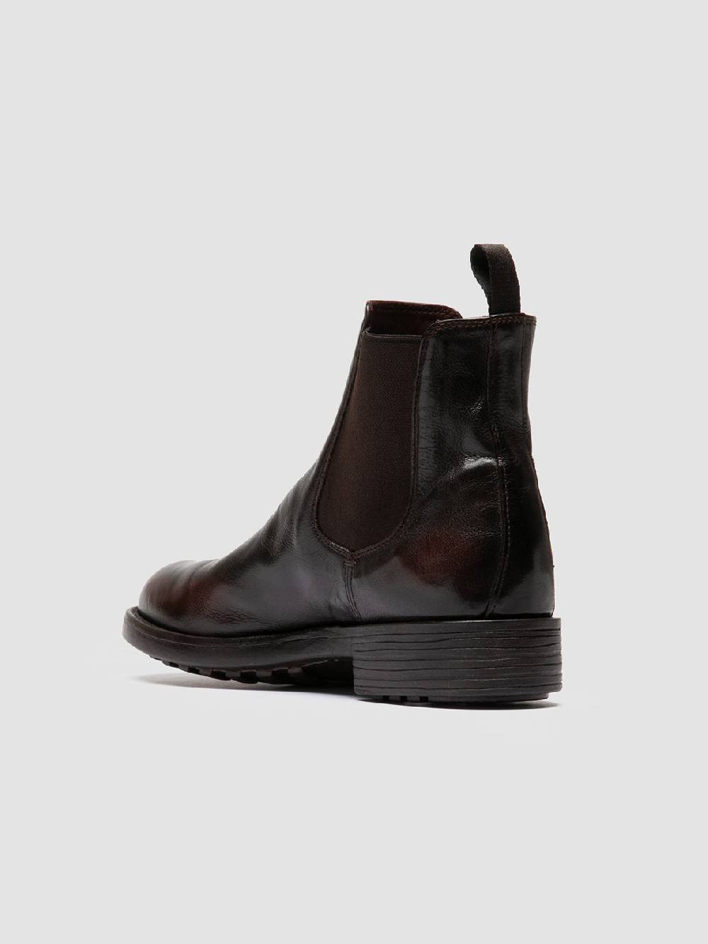Officine Creative SERGEANT 102 Stivaletti Chelsea in Pelle Marrone In Linea