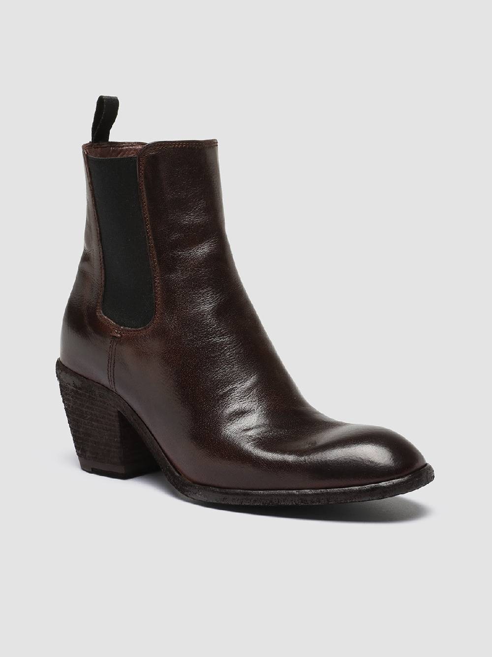 Officine Creative SYDNE 001 Stivali Chelsea in Pelle Marrone Qualità