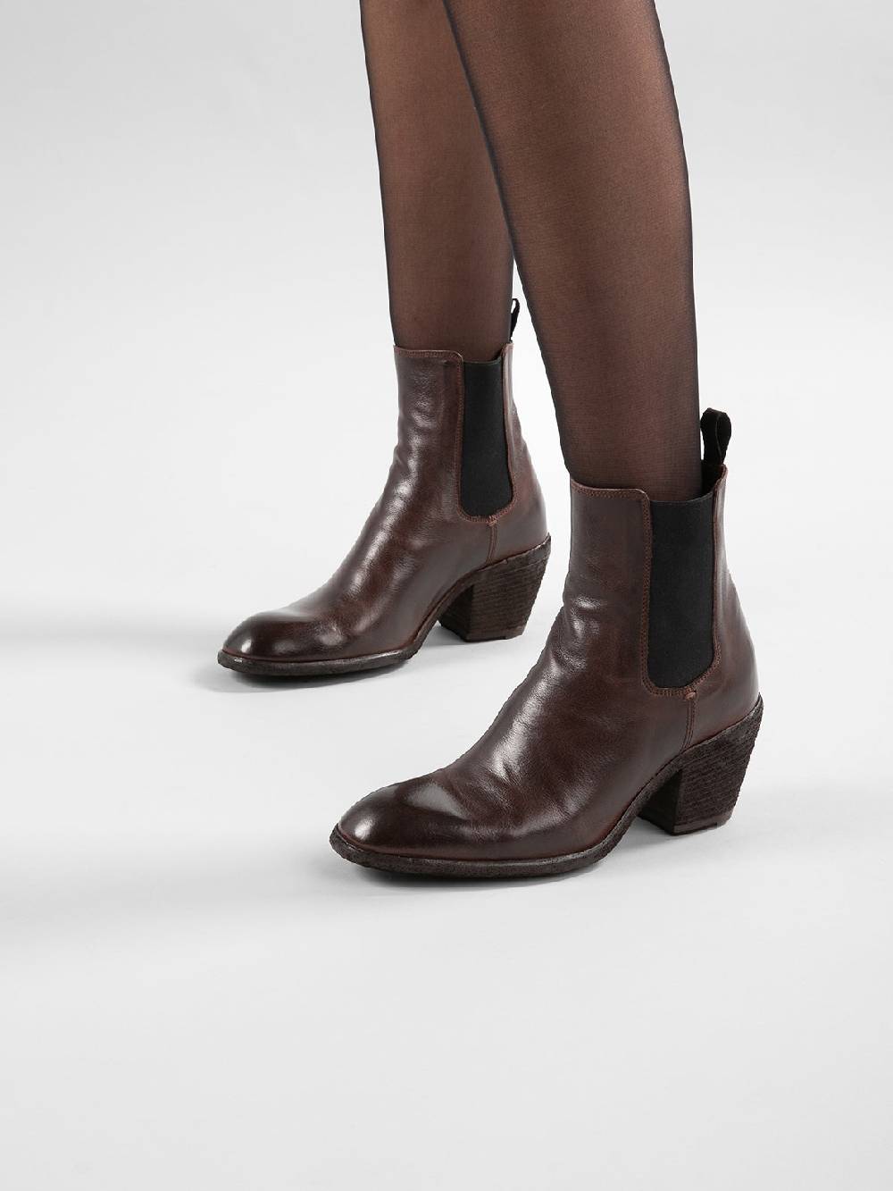 Officine Creative SYDNE 001 Stivali Chelsea in Pelle Marrone Qualità