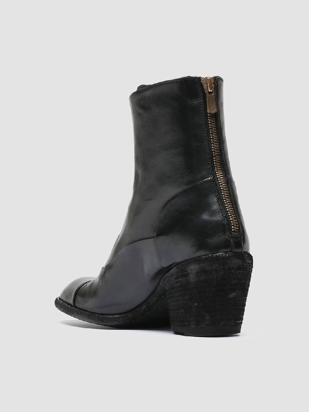 Officine Creative SYDNE 005 Stivali Zip in Pelle Nera Vendita