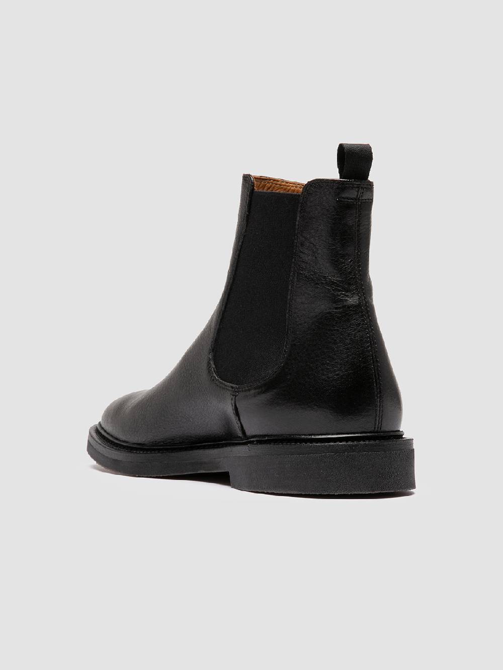 Officine Creative HOPKINS FLEXI 204 Stivaletti Chelsea in Pelle Nera Offerta Pasqua
