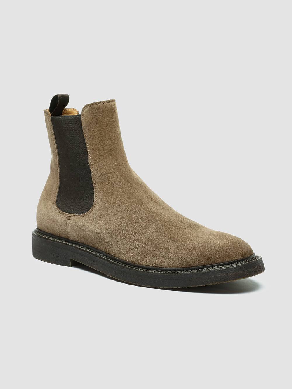 Officine Creative HOPKINS FLEXI 204 Stivali Pull On in Camoscio Tortora Pezzi Unici
