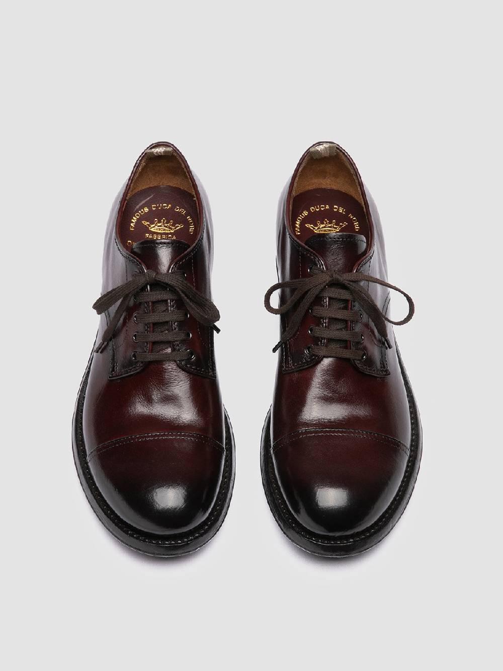 Officine Creative ADMIRAL 002 Derby in Pelle Bordeaux Negozi Online
