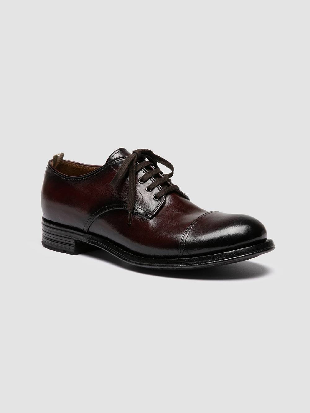 Officine Creative ADMIRAL 002 Derby in Pelle Bordeaux Negozi Online