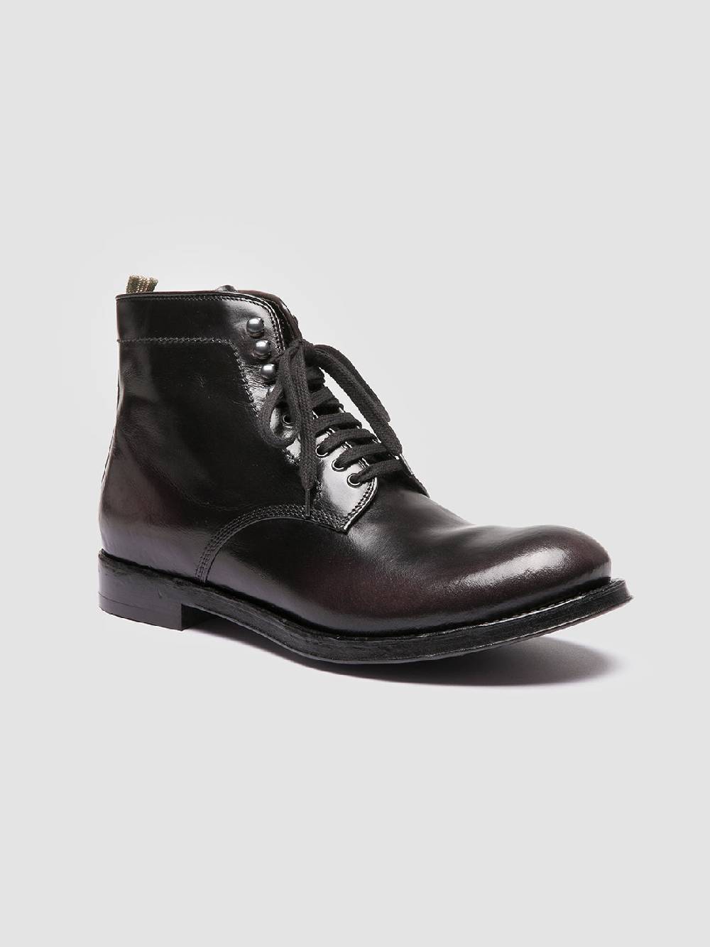 Officine Creative ADMIRAL 004 Stivali Stringati in Pelle Grigia Acquista Ora