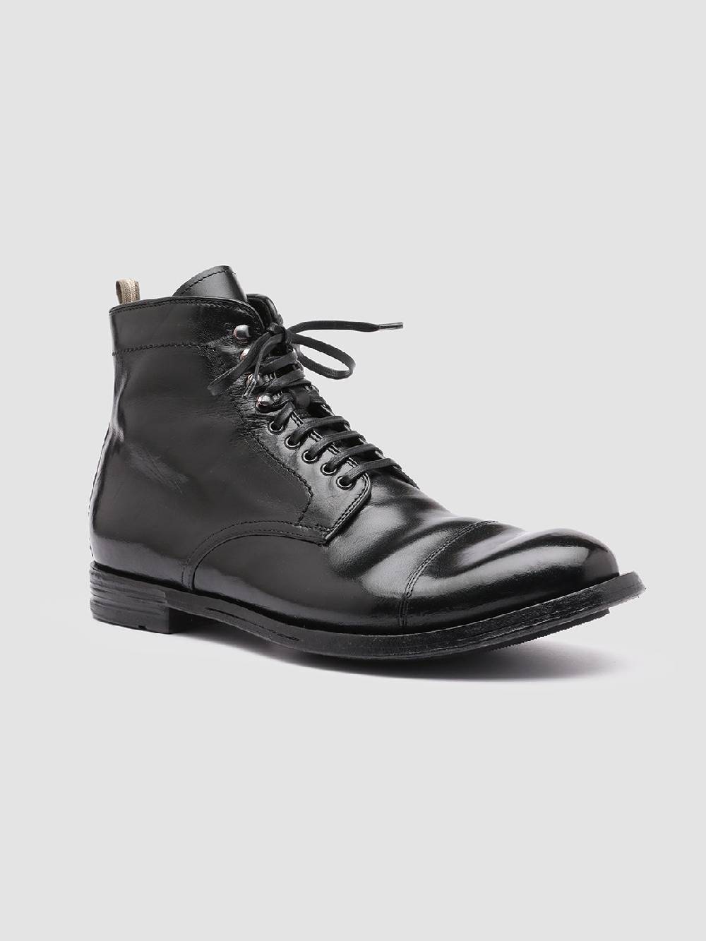 Officine Creative ANATOMIA 016 Stivaletti in Pelle Nera Presa