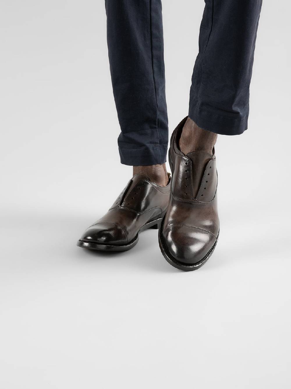 Officine Creative ANATOMIA 08 Oxford in Pelle Marrone In Vendita