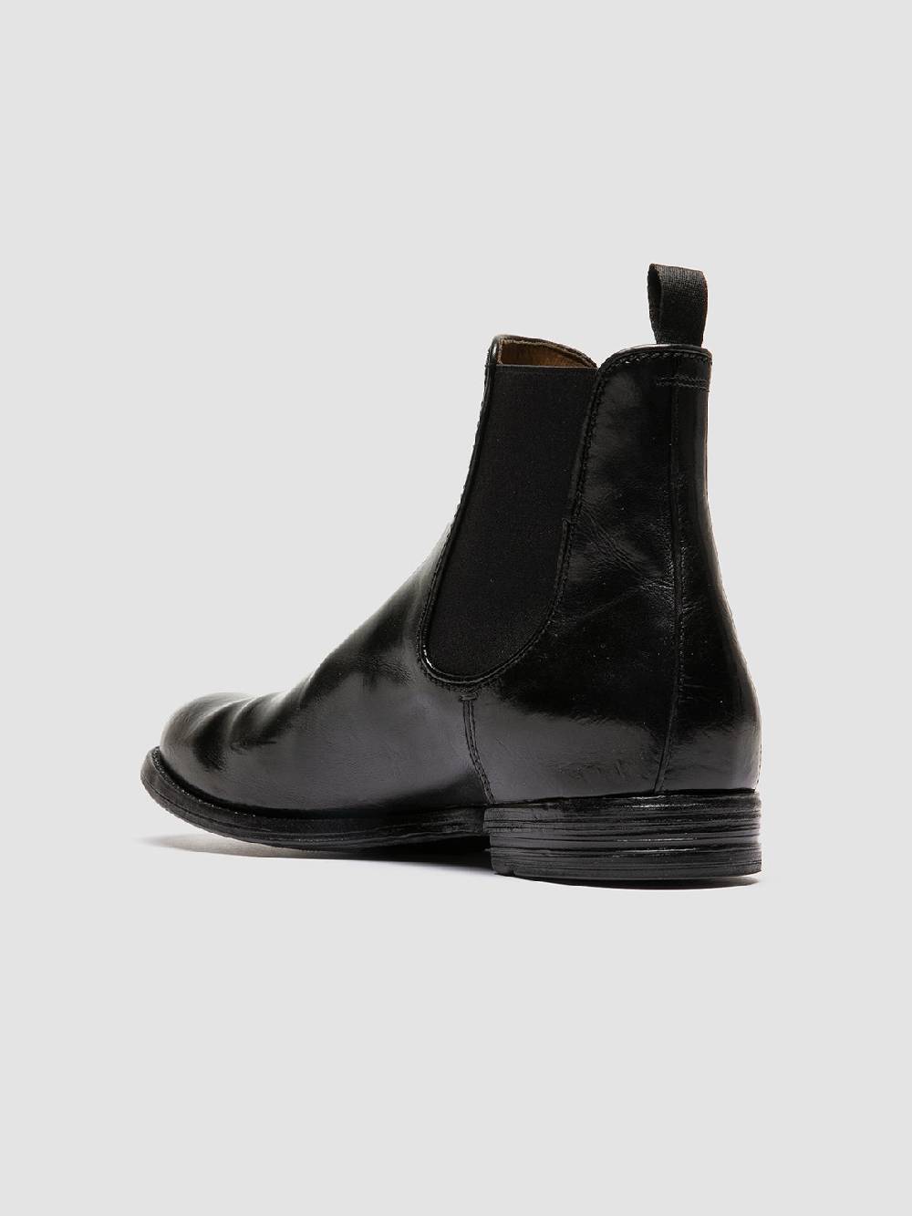 Officine Creative ANATOMIA 083 Stivaletti Chelsea in Pelle Nera Saldi