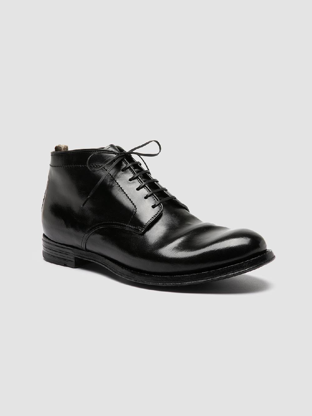 Officine Creative ANATOMIA 88 Stivali Chukka in Pelle Nera Vendita Economica