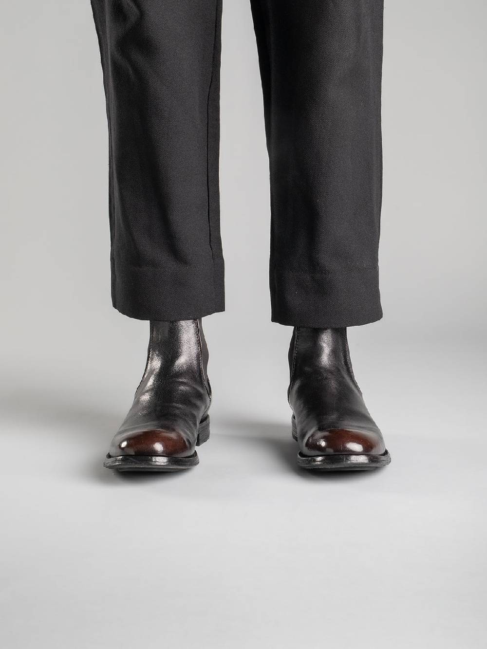 Officine Creative BALANCE 008 Stivaletti Chelsea in Pelle Nera Vendite Flash
