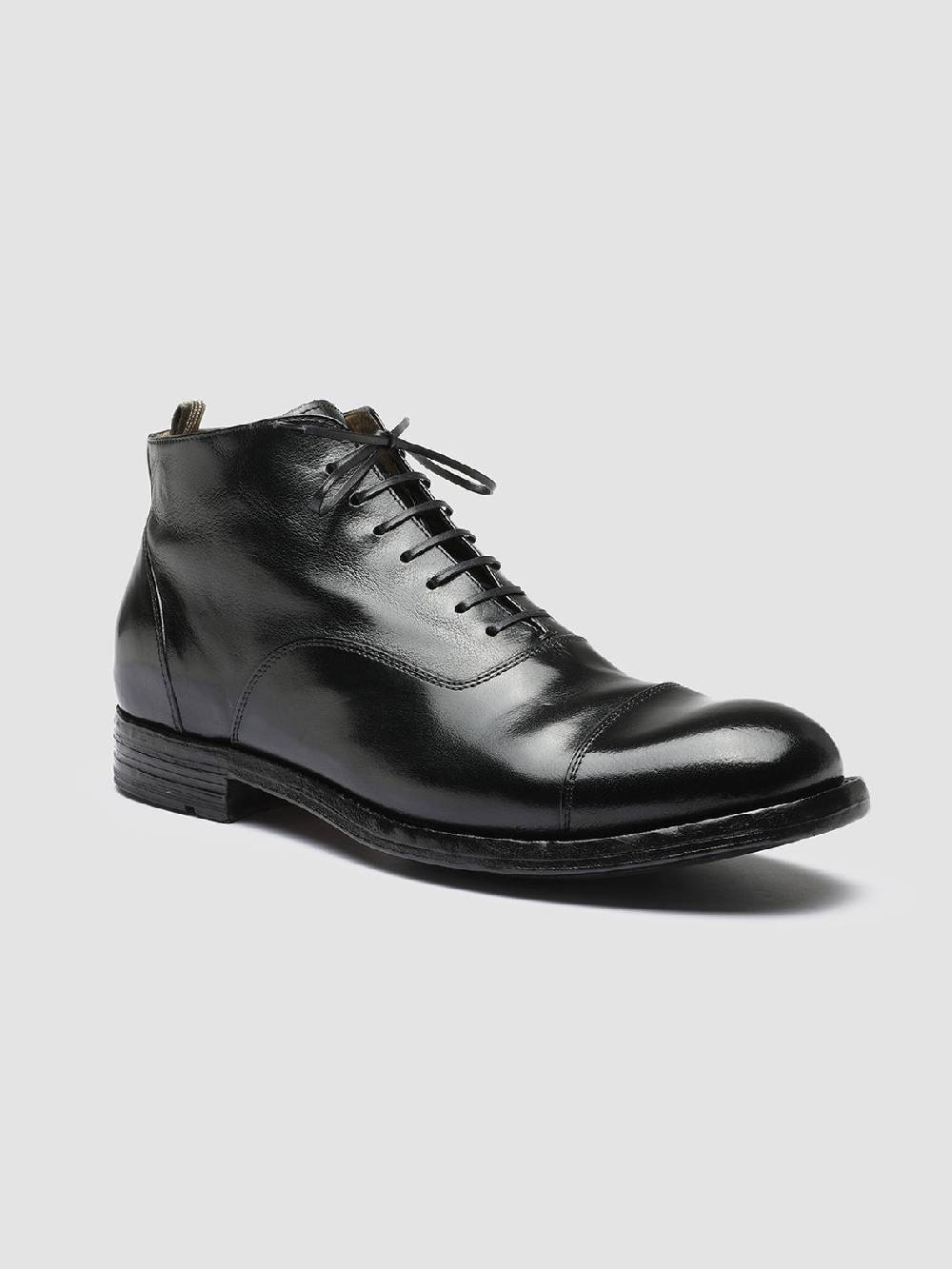 Officine Creative BALANCE 009 Stivaletti in Pelle Nera Nuova