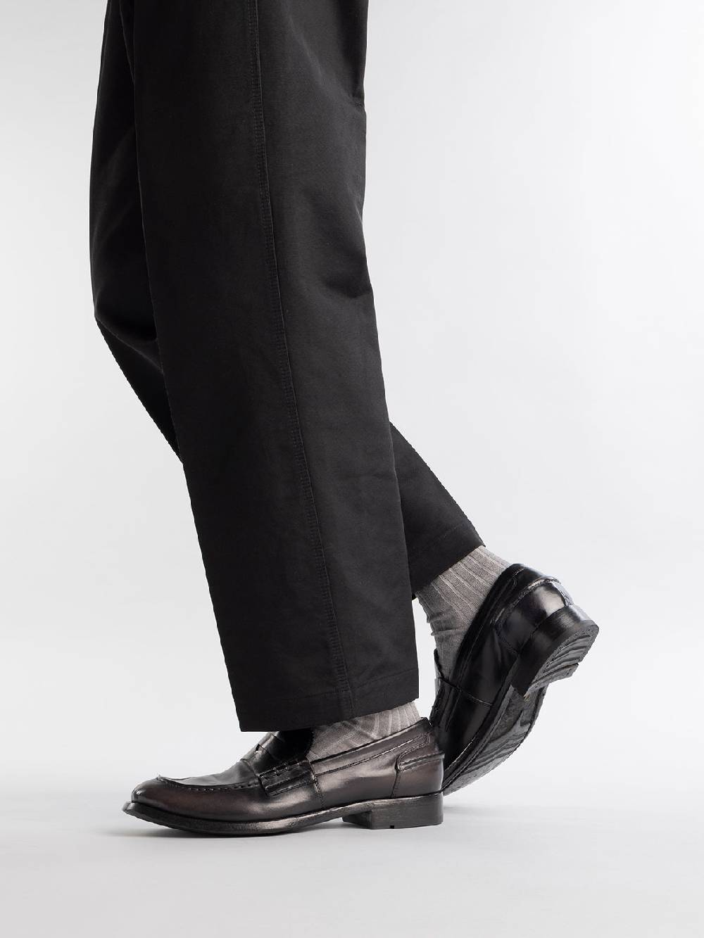 Officine Creative BALANCE 017 Mocassini Penny in Pelle Blu 2025