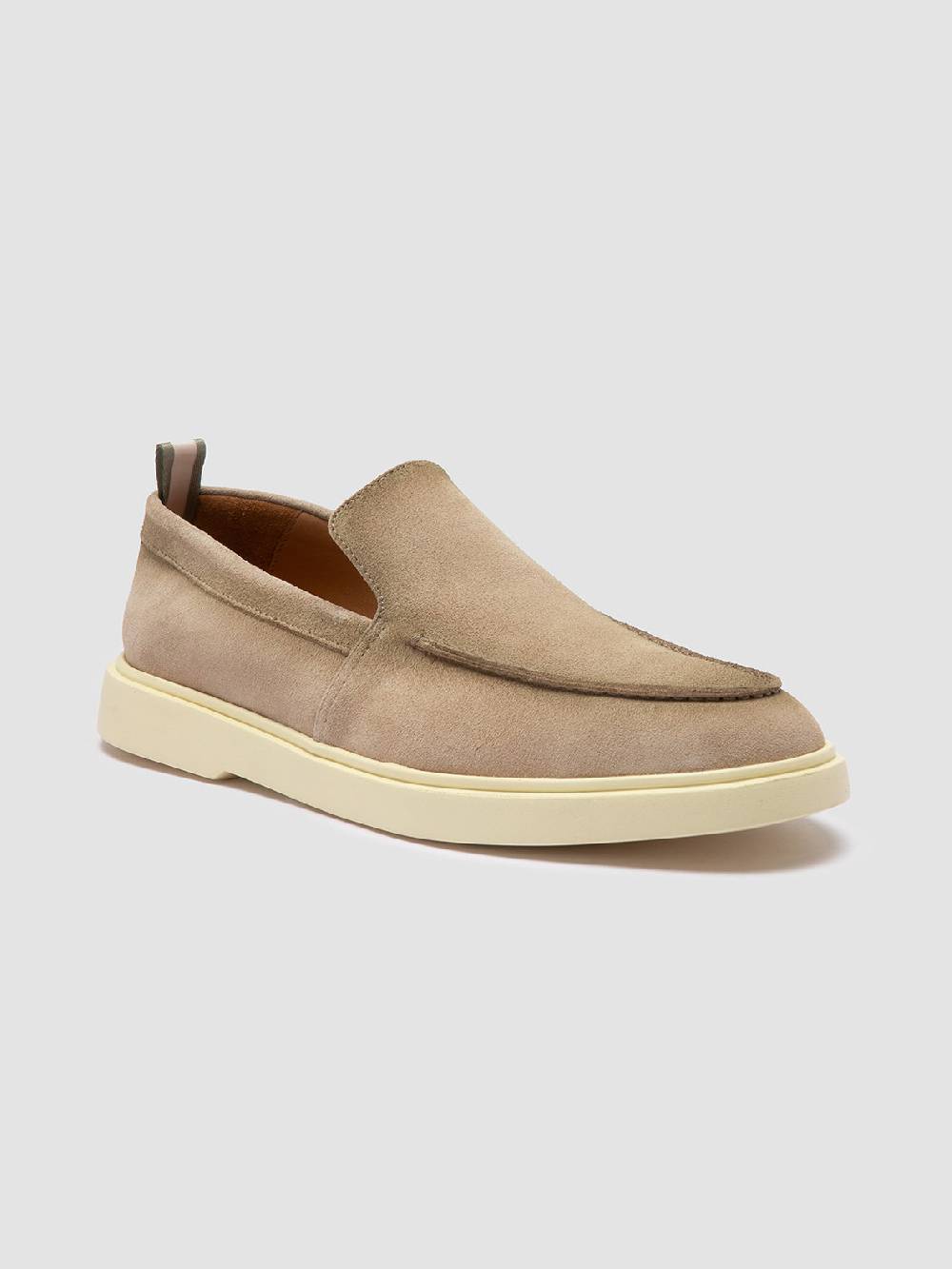 Officine Creative BONES 002 Mocassini in Pelle Scamosciata Beige Offerta speciale della fabbrica