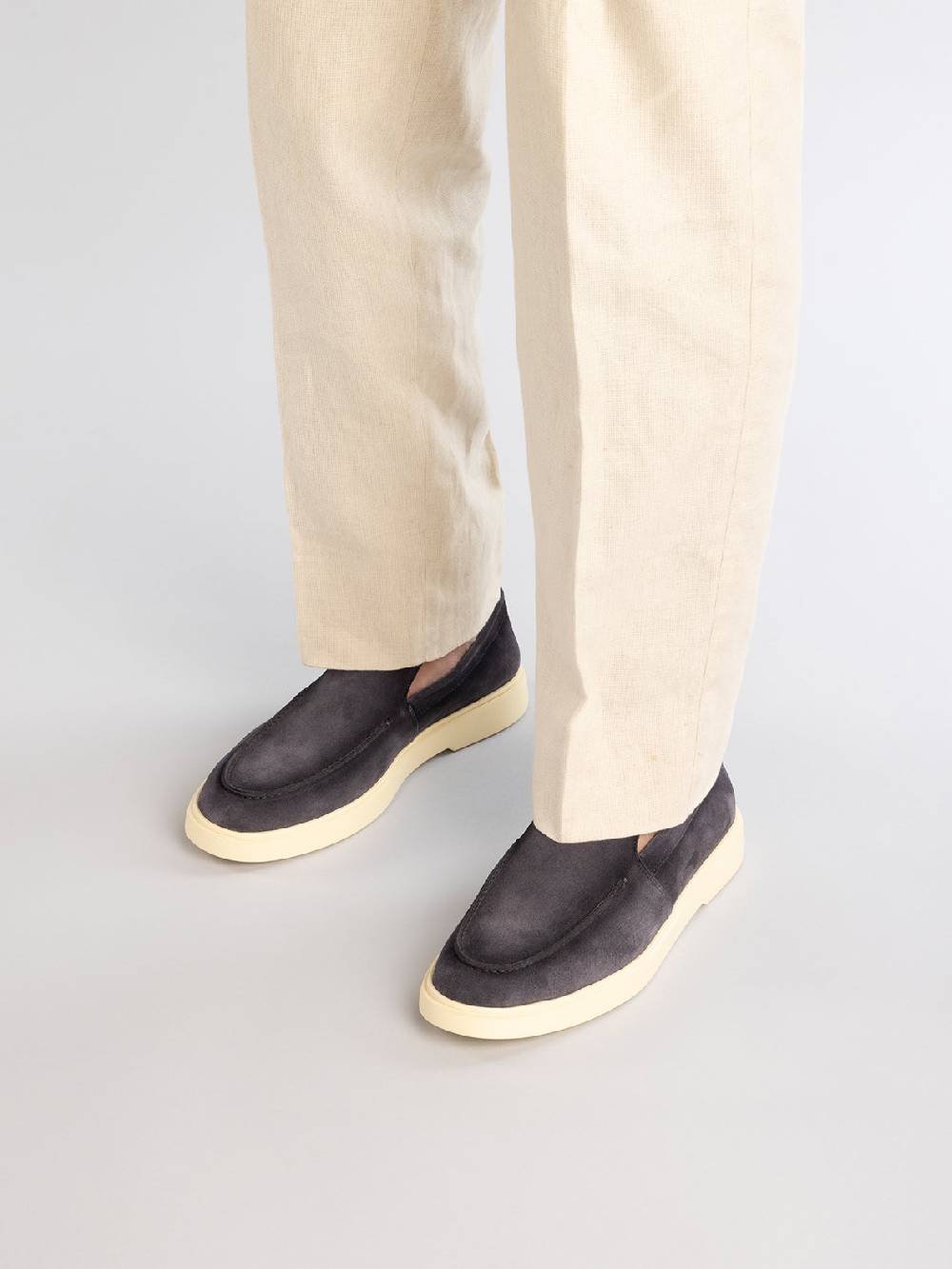 Officine Creative BONES 002 Mocassini in Pelle Scamosciata Beige Offerta speciale della fabbrica