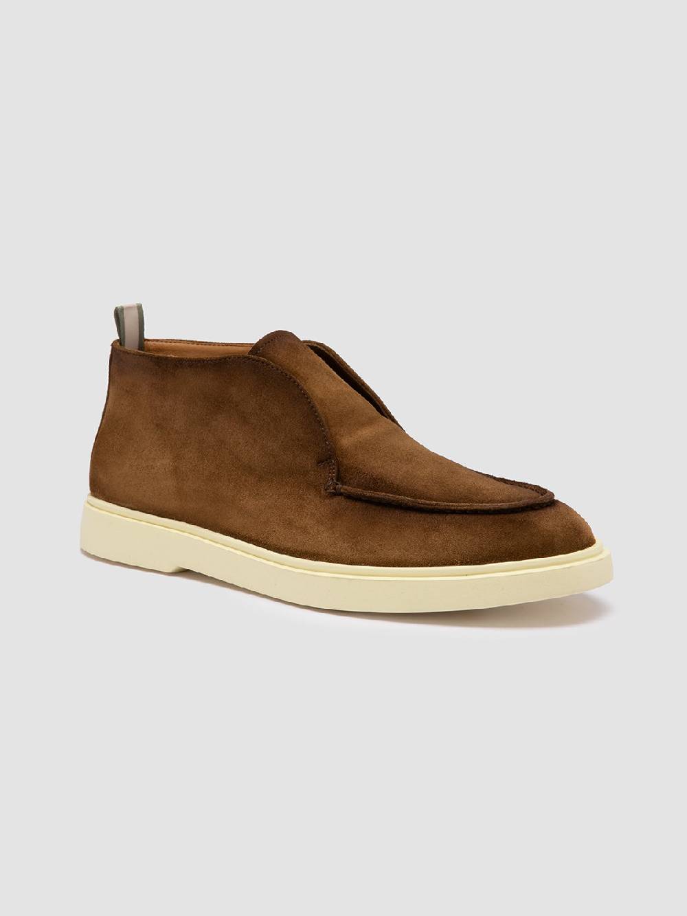 Officine Creative BONES 003 Stivaletti Chukka in Pelle Scamosciata Marrone Promozione
