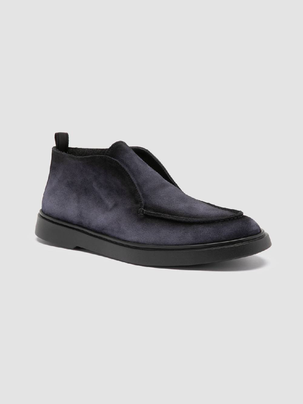 Officine Creative BONES 010 Stivali Chukka in Pelle Scamosciata Blu Soddisfazione Garantita