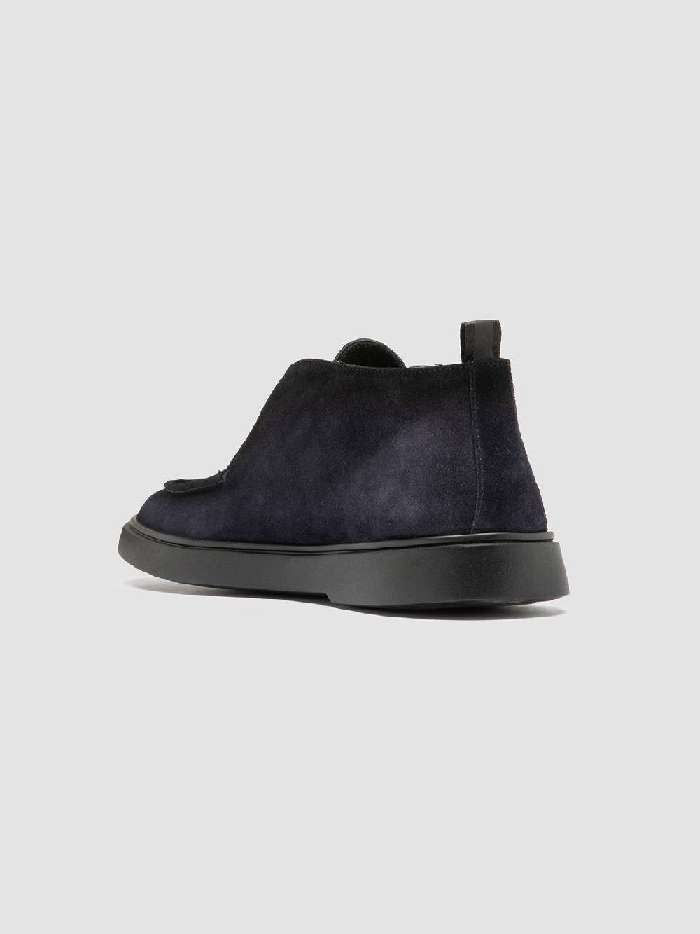 Officine Creative BONES 010 Stivali Chukka in Pelle Scamosciata Blu Soddisfazione Garantita