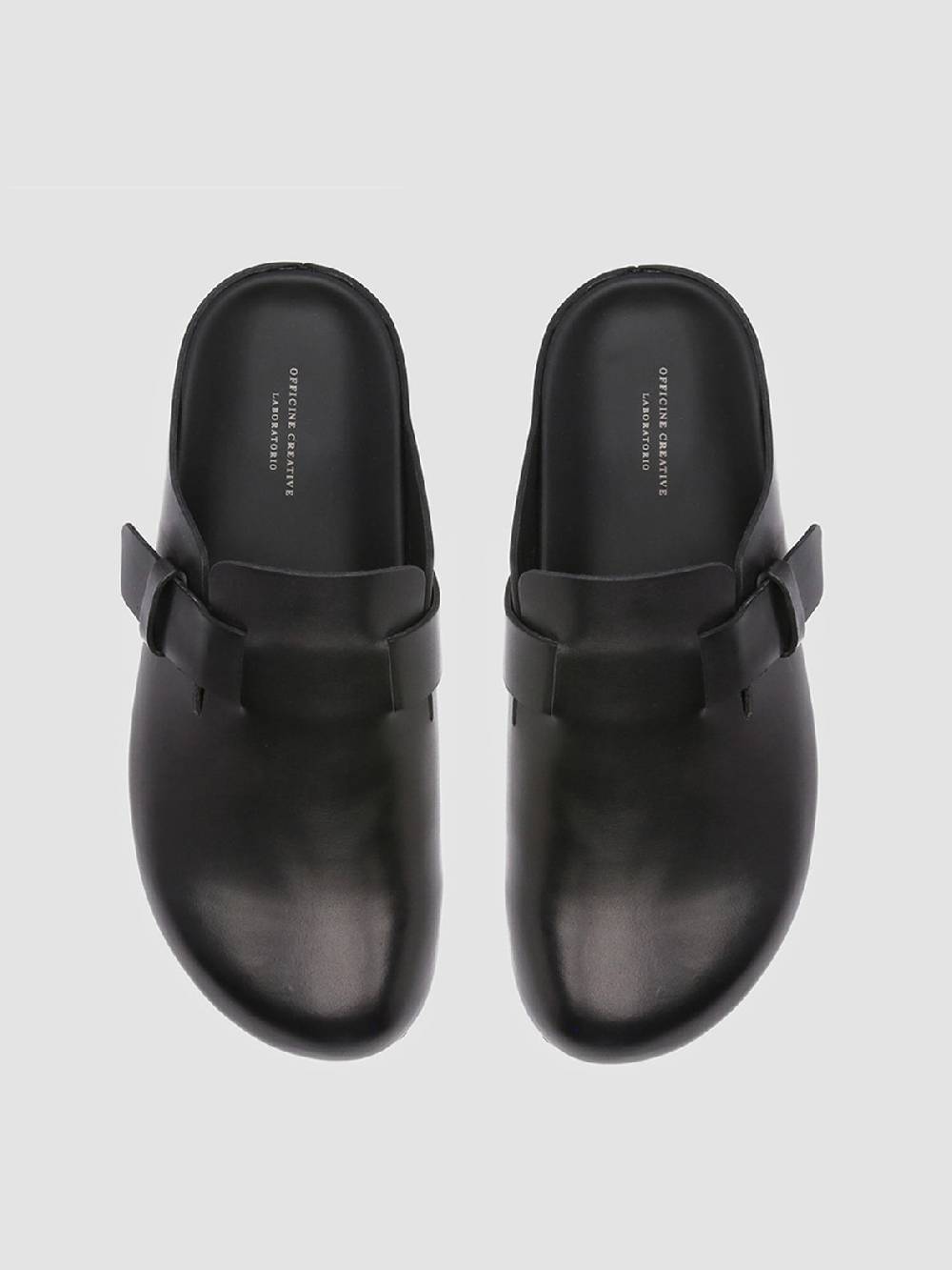 Officine Creative AGORÀ 004 Pantofole in Pelle Nera Sconti questo mese