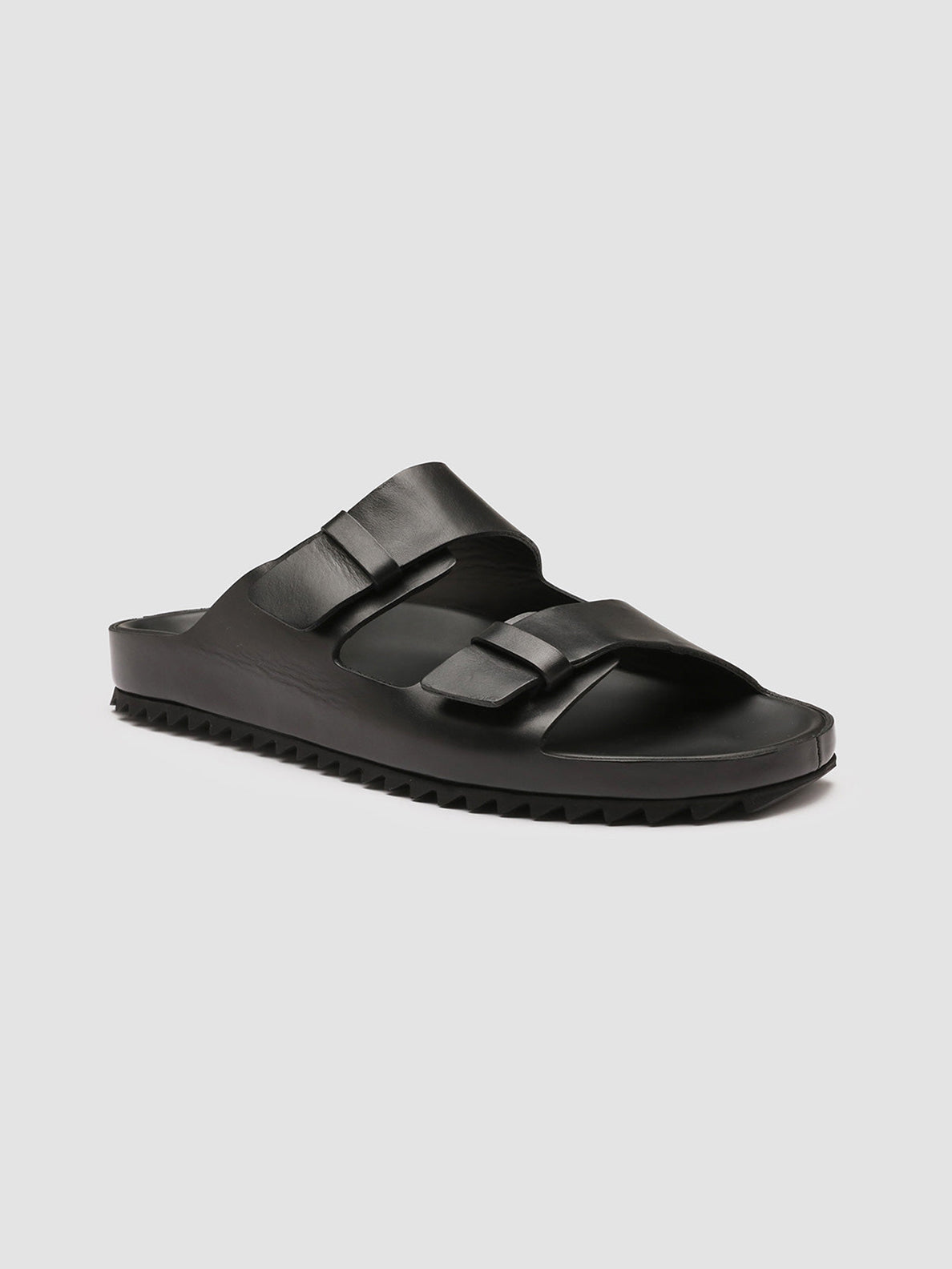 Officine Creative AGORA' 002 Sandali in Pelle Nera Sottocosto