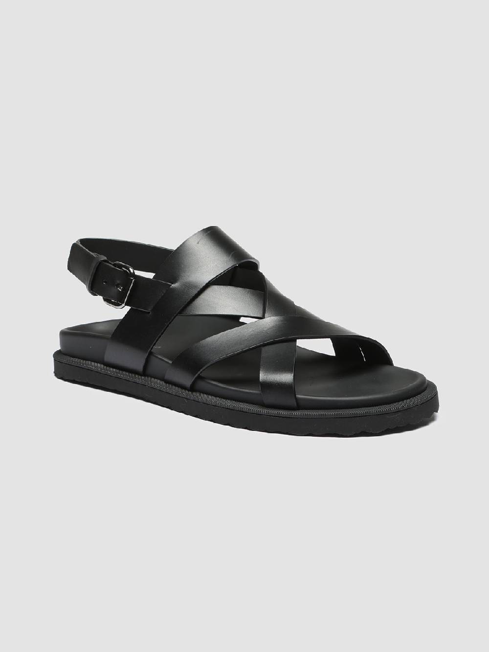 Officine Creative CHARRAT 002 Sandali in Pelle Nera Presa