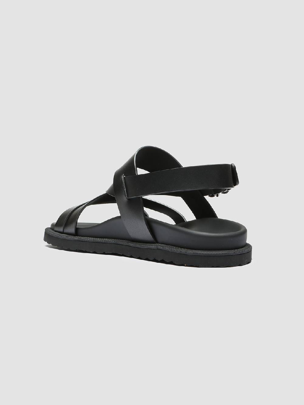 Officine Creative CHARRAT 002 Sandali in Pelle Nera Presa