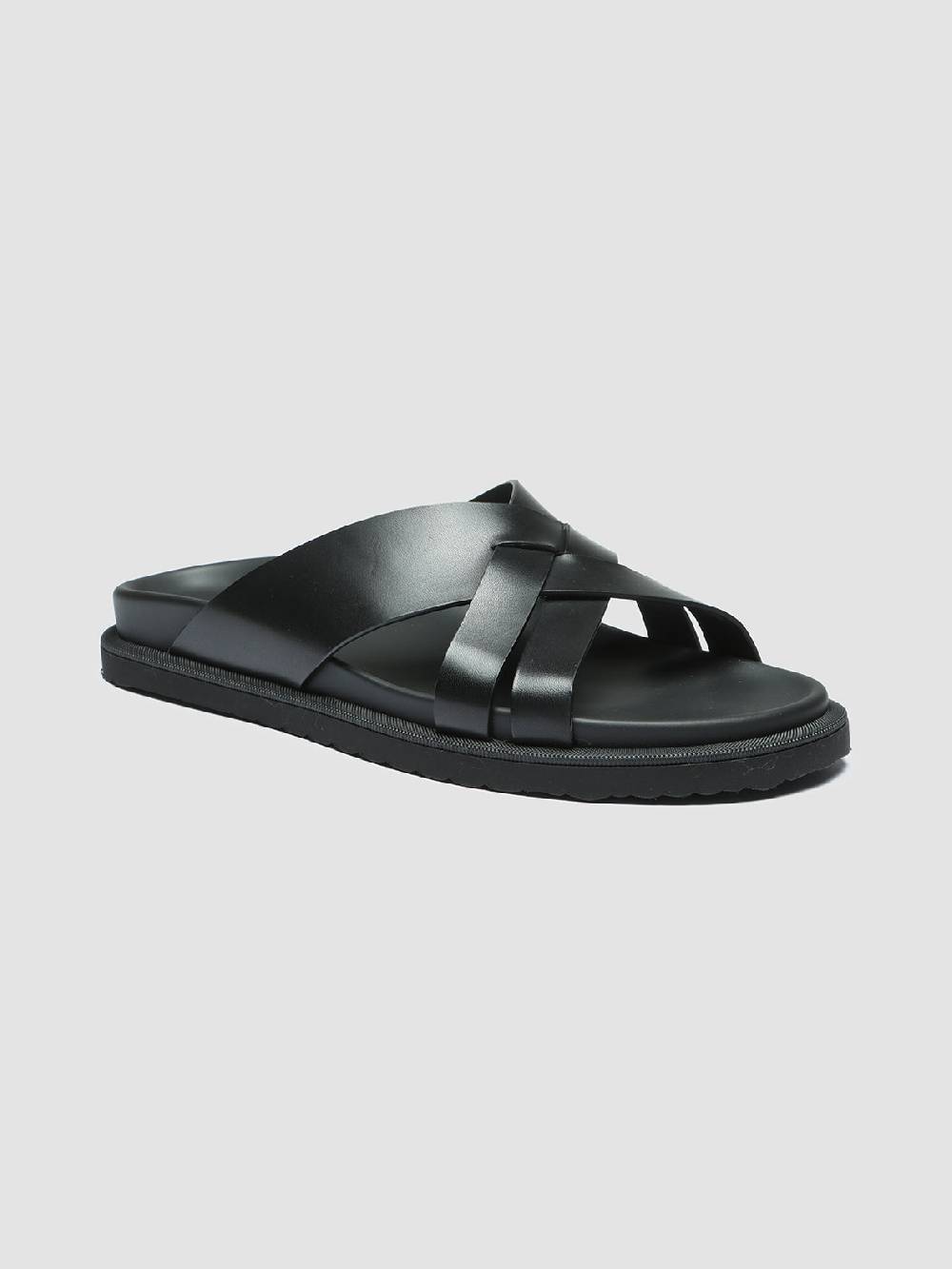 Officine Creative CHARRAT 003 Sandali in Pelle Nera Offerta