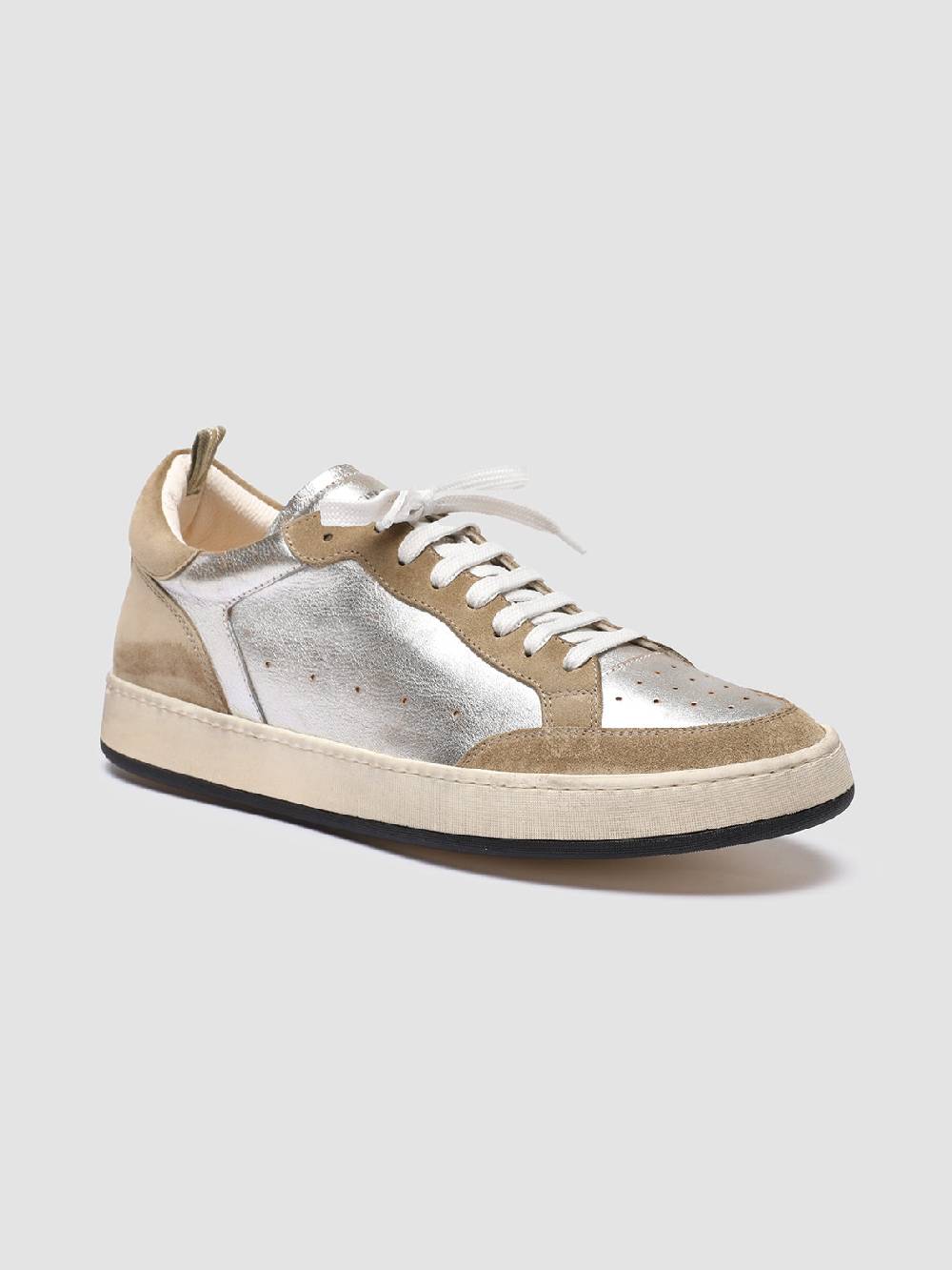 Officine Creative MAGIC 001 Sneakers in Pelle e Camoscio Bianco Online