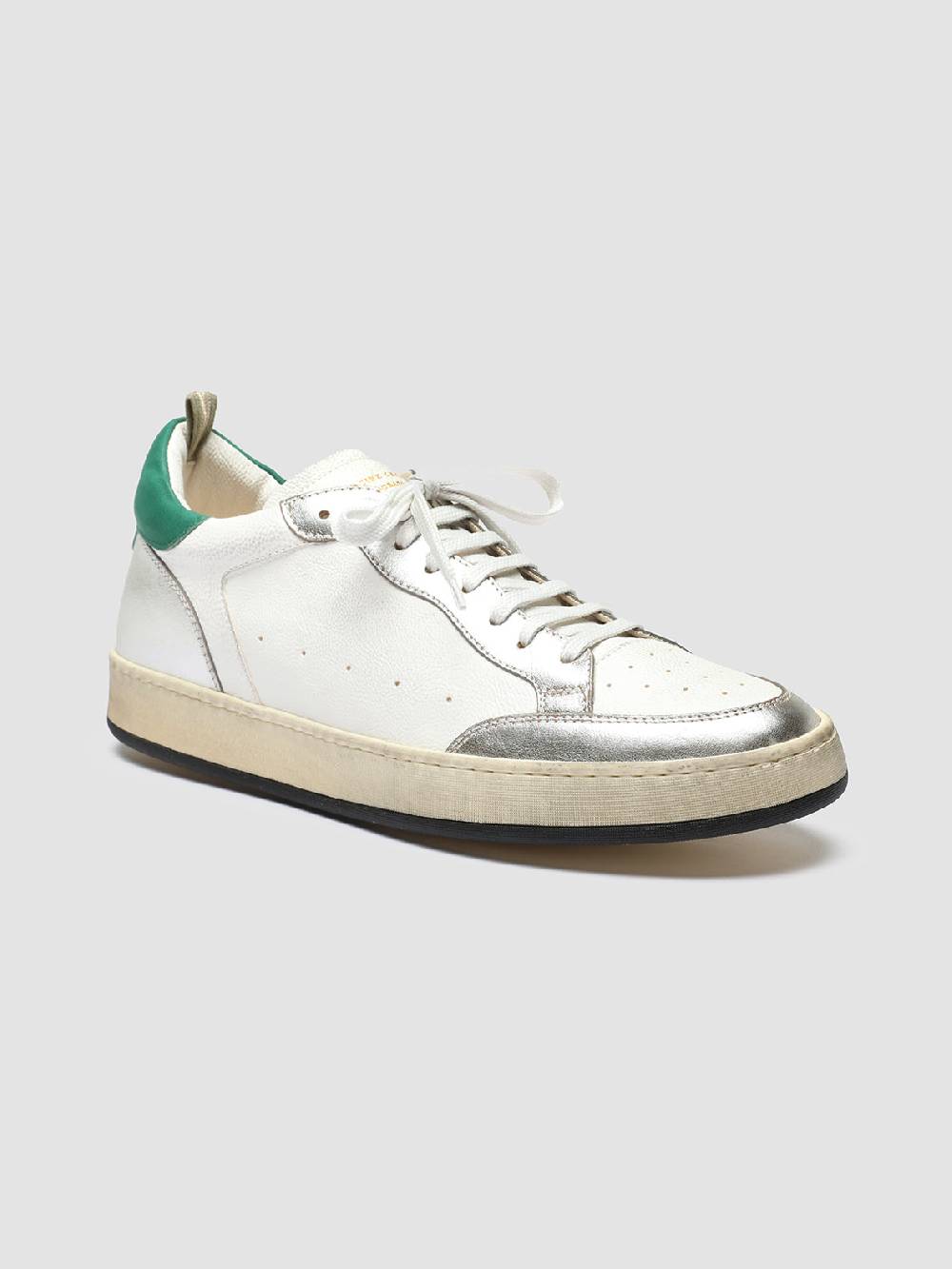 Officine Creative MAGIC 001 Sneakers in Pelle e Camoscio Bianco Outlet