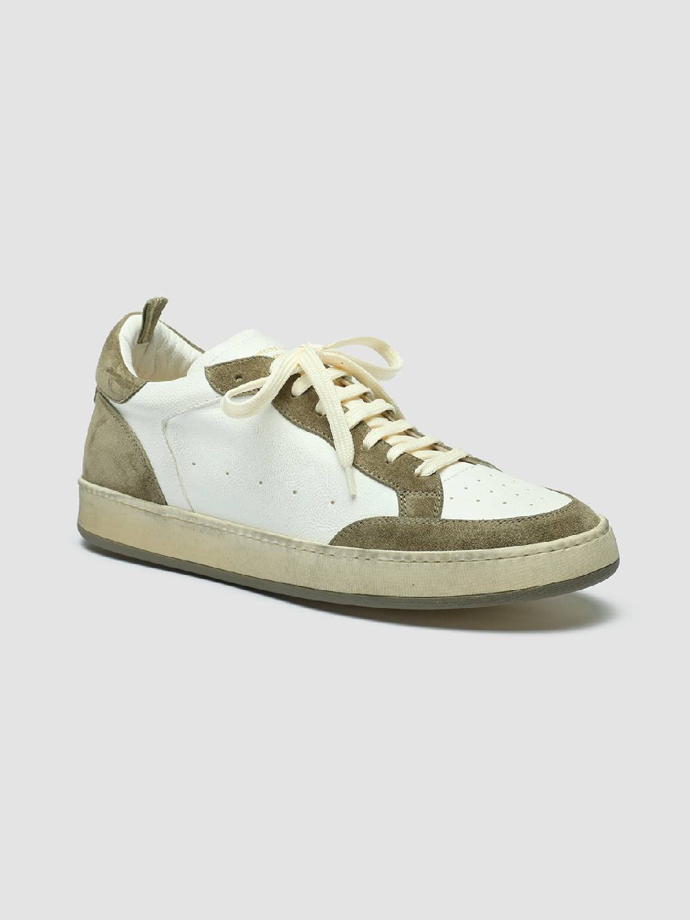Officine Creative MAGIC 001 Sneakers in Pelle e Camoscio Bianco Saldi