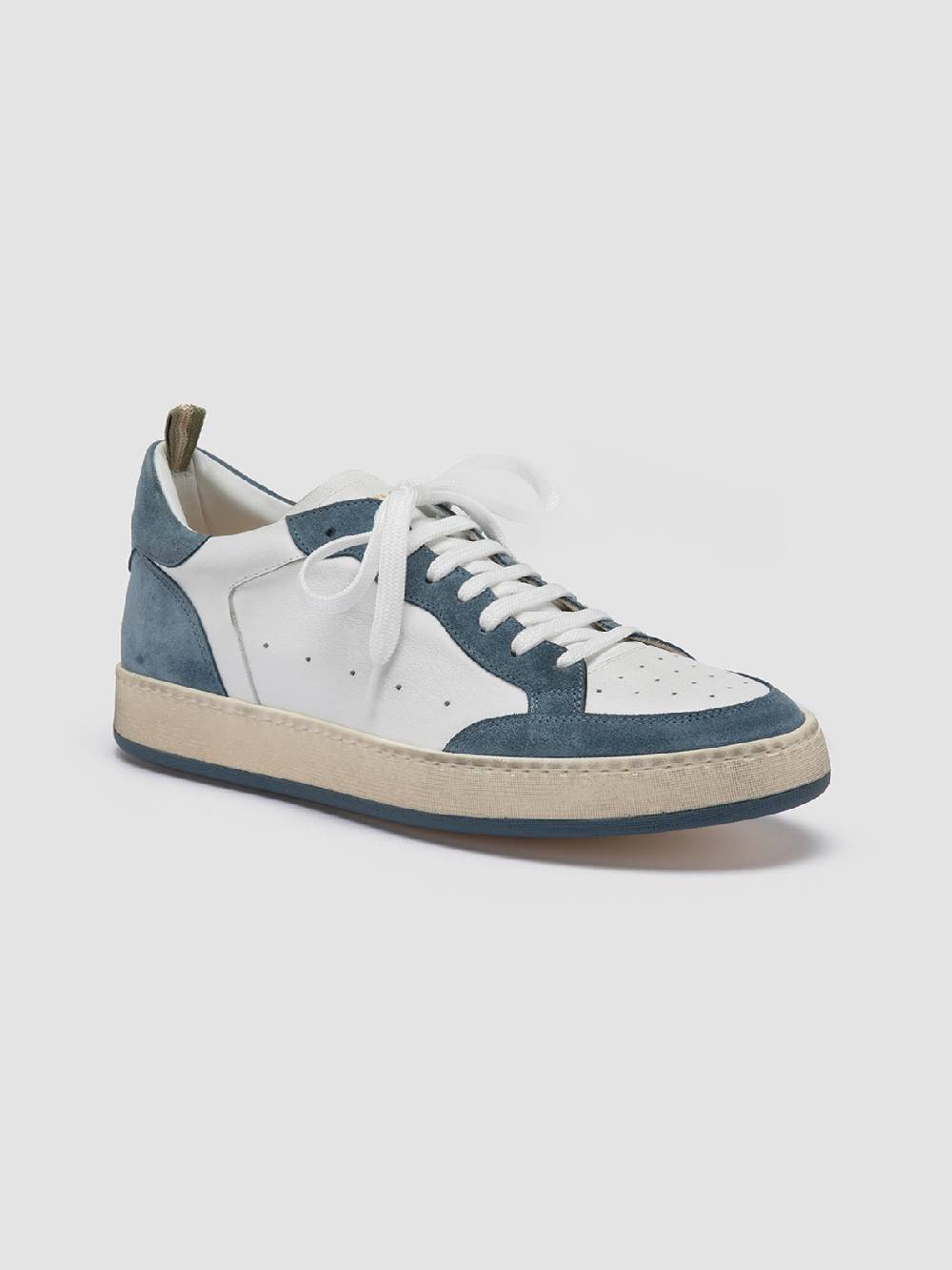 Officine Creative MAGIC 001 Sneakers Basse in Pelle e Camoscio Bianca Hotsell