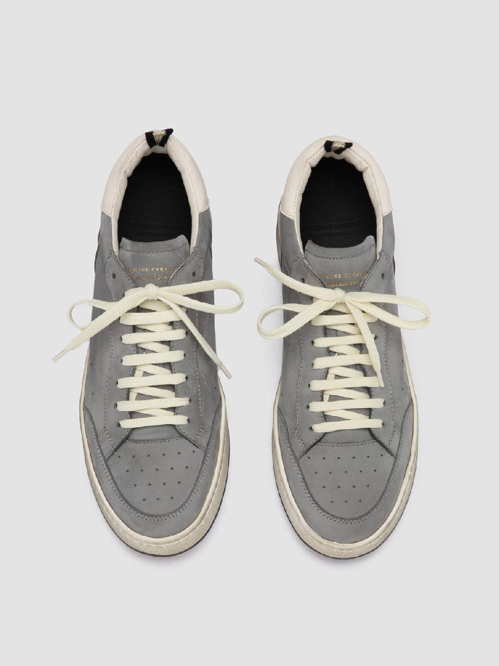 Officine Creative MAGIC 002 Sneakers Basse in Nabuk Grigio Vendita Economica