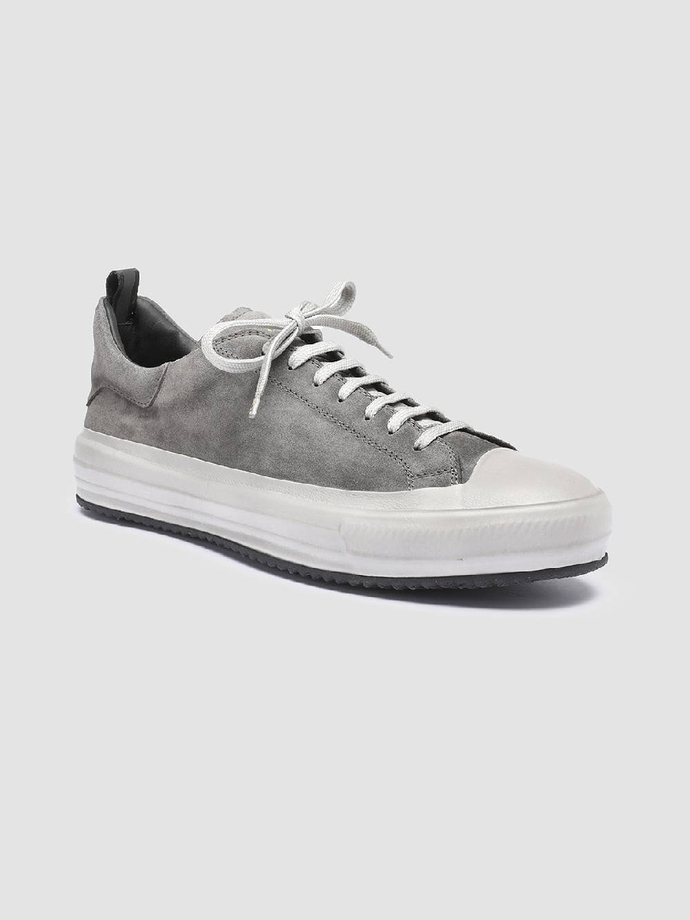 Officine Creative MES 009 Sneakers in Pelle Scamosciata Grigia Saldi Di Fabbrica