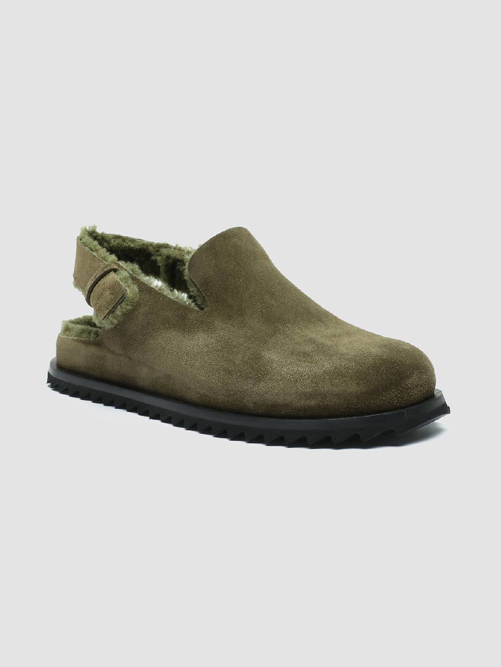 Officine Creative INTROSPECTUS 004 Sandali con Cinturino in Camoscio Verde In Linea