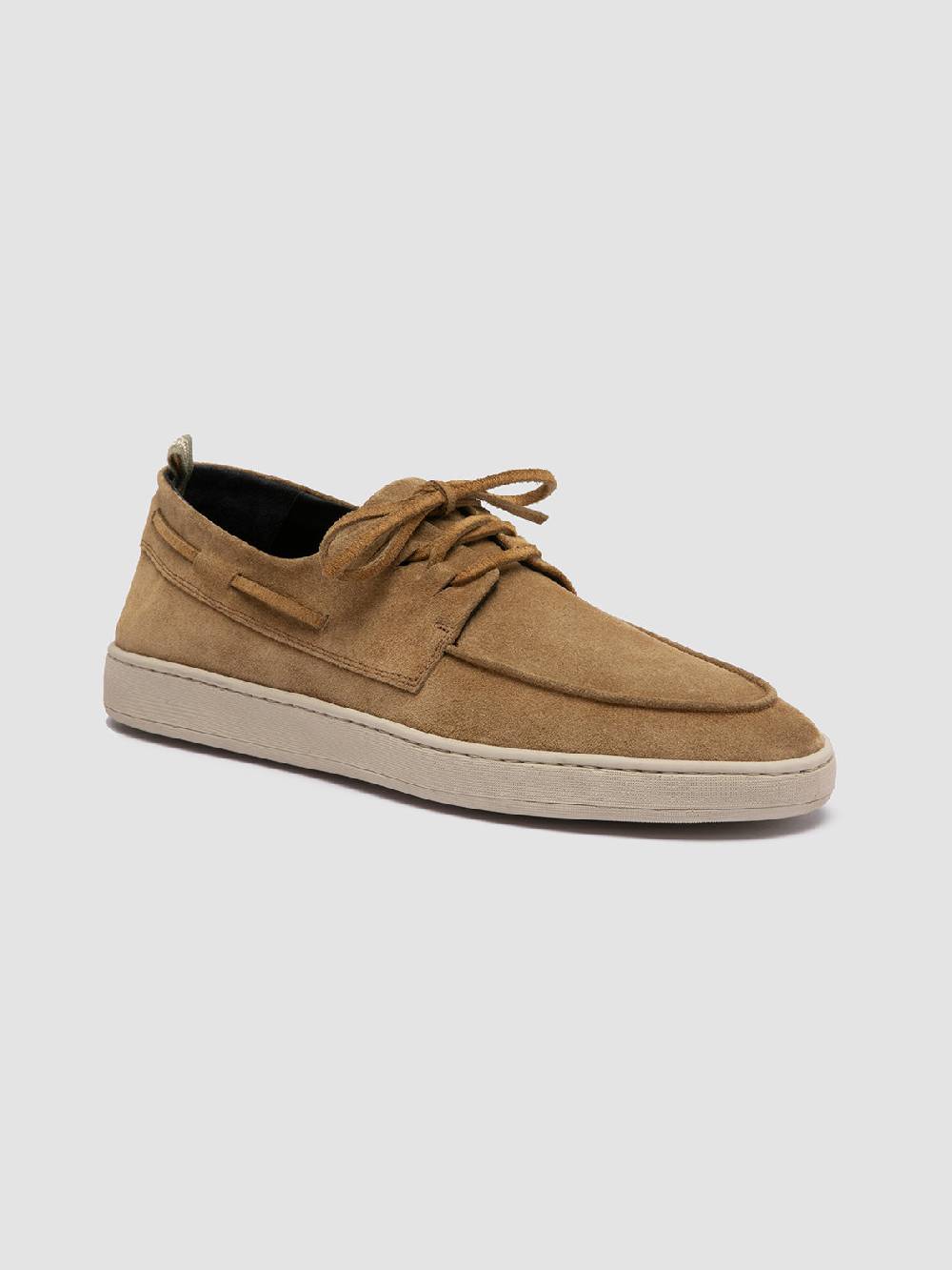 Officine Creative HERBIE 009 Sneaker Basse in Pelle Scamosciata Tortora Negozi Online