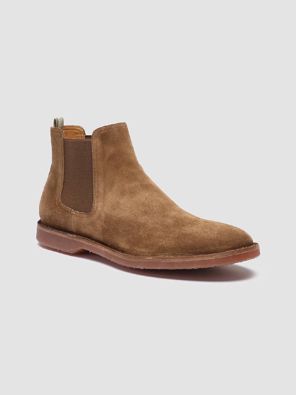 Officine Creative KENT 005 Stivaletti Chelsea in Pelle Scamosciata Marrone Promozione Limitata