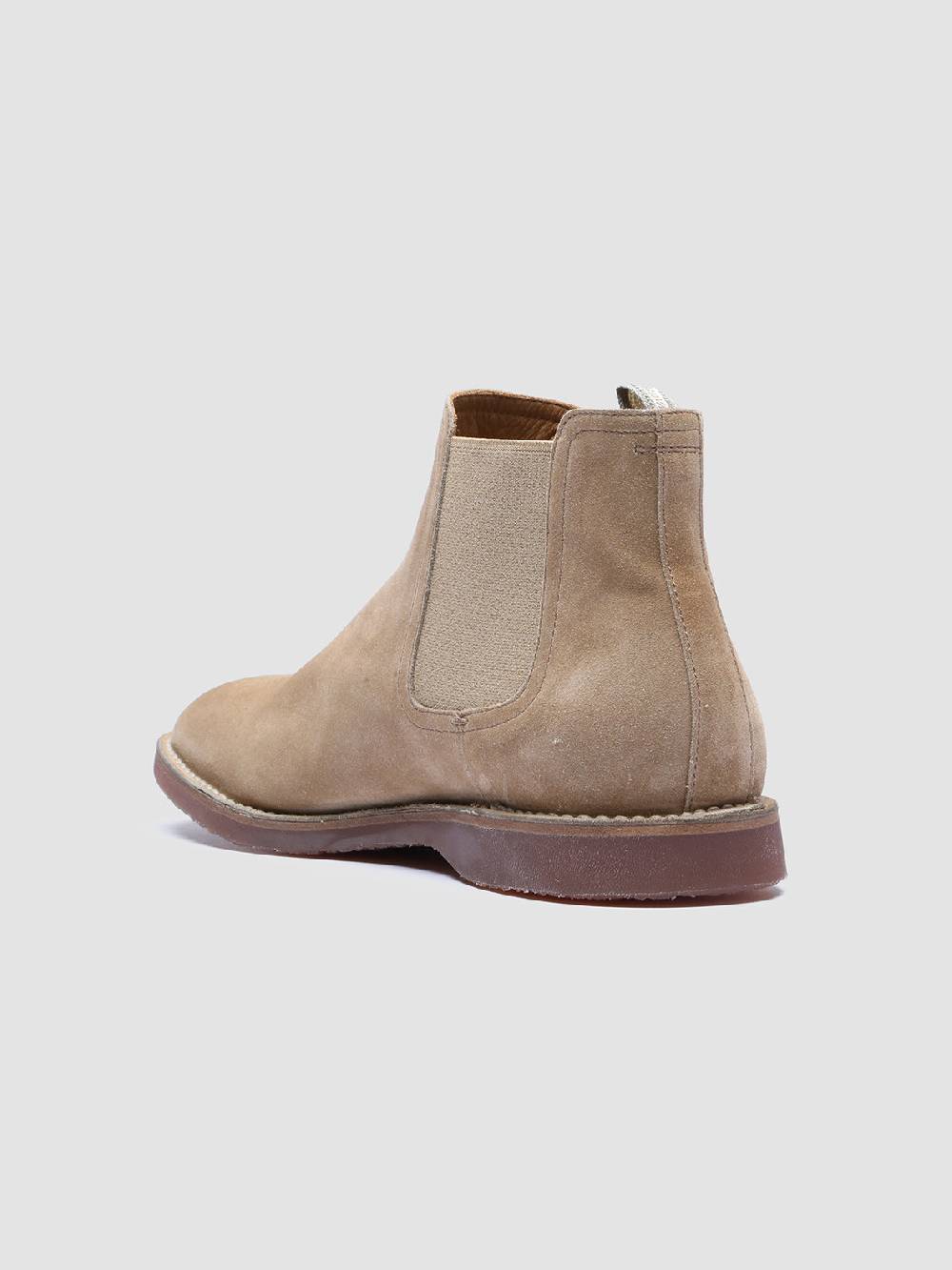Officine Creative KENT 005 Stivaletti Chelsea in Pelle Scamosciata Tortora Fino Al -60%