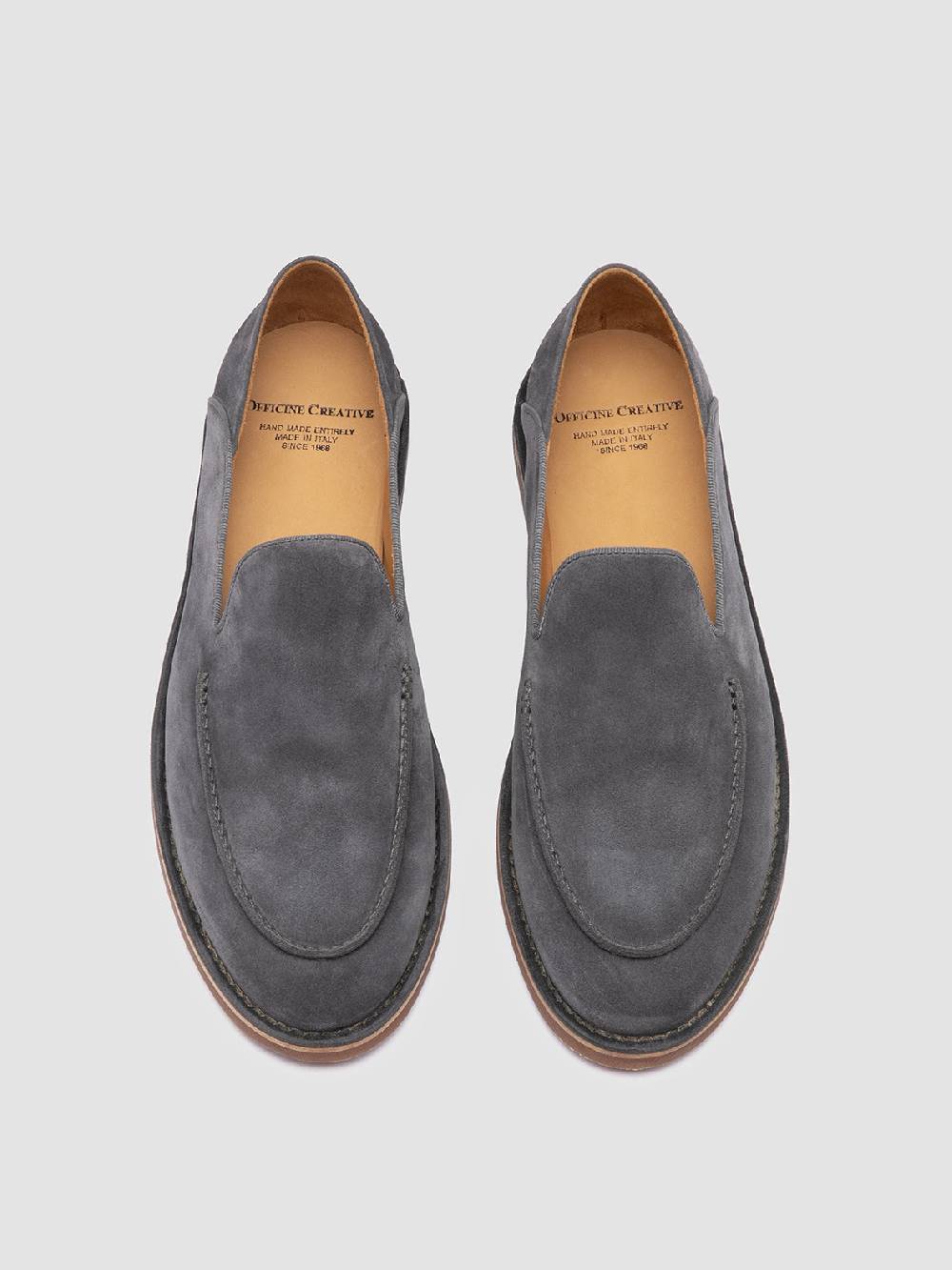 Officine Creative KENT 007 Mocassini in Pelle Scamosciata Blu Shopping Online