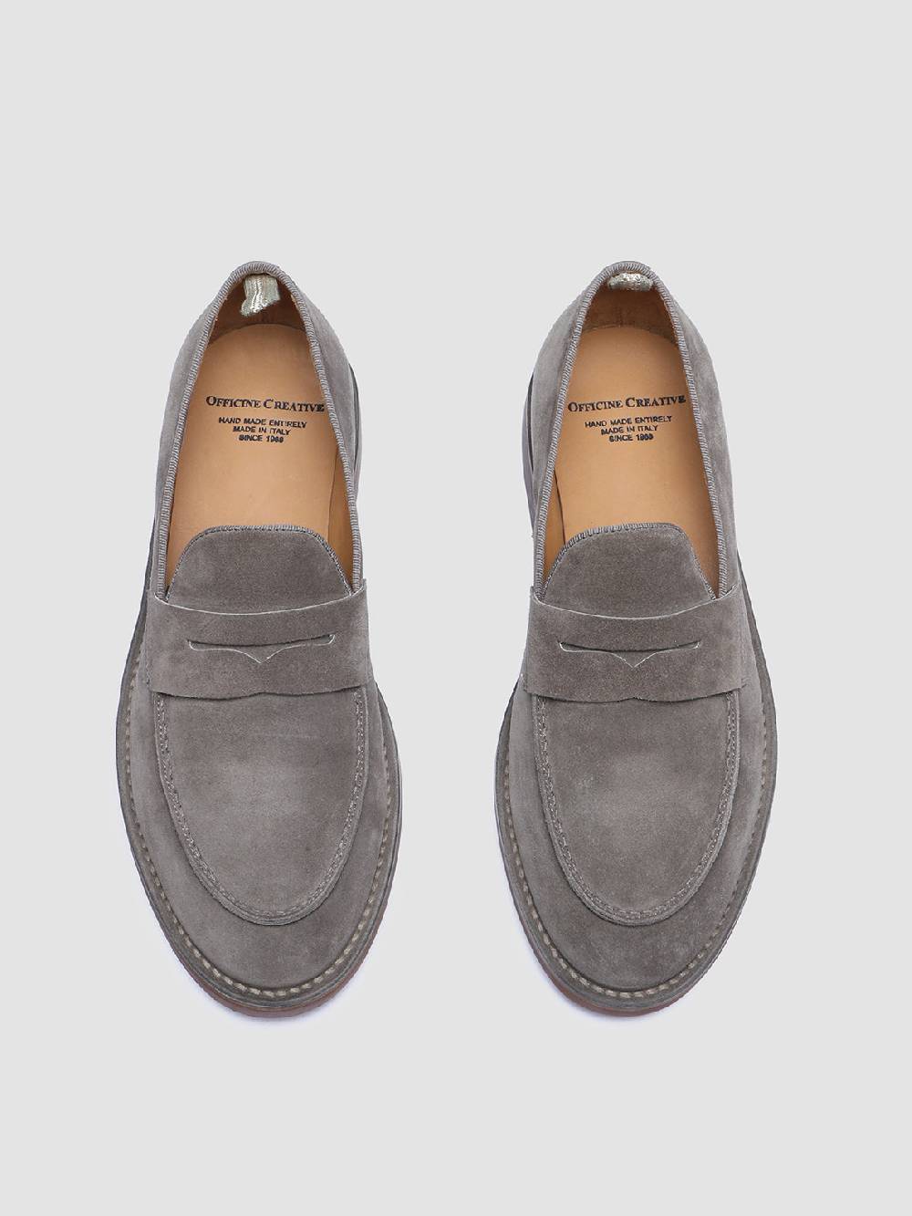 Officine Creative KENT 008 Mocassini in Pelle Scamosciata Tortora Prezzo Ridotto