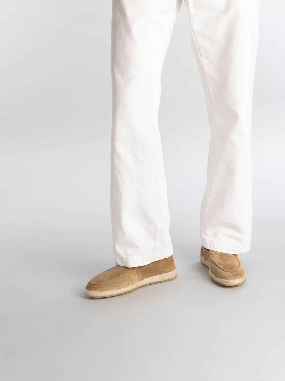 Officine Creative ROPED 004 Mocassini in Pelle Scamosciata Marrone Presa