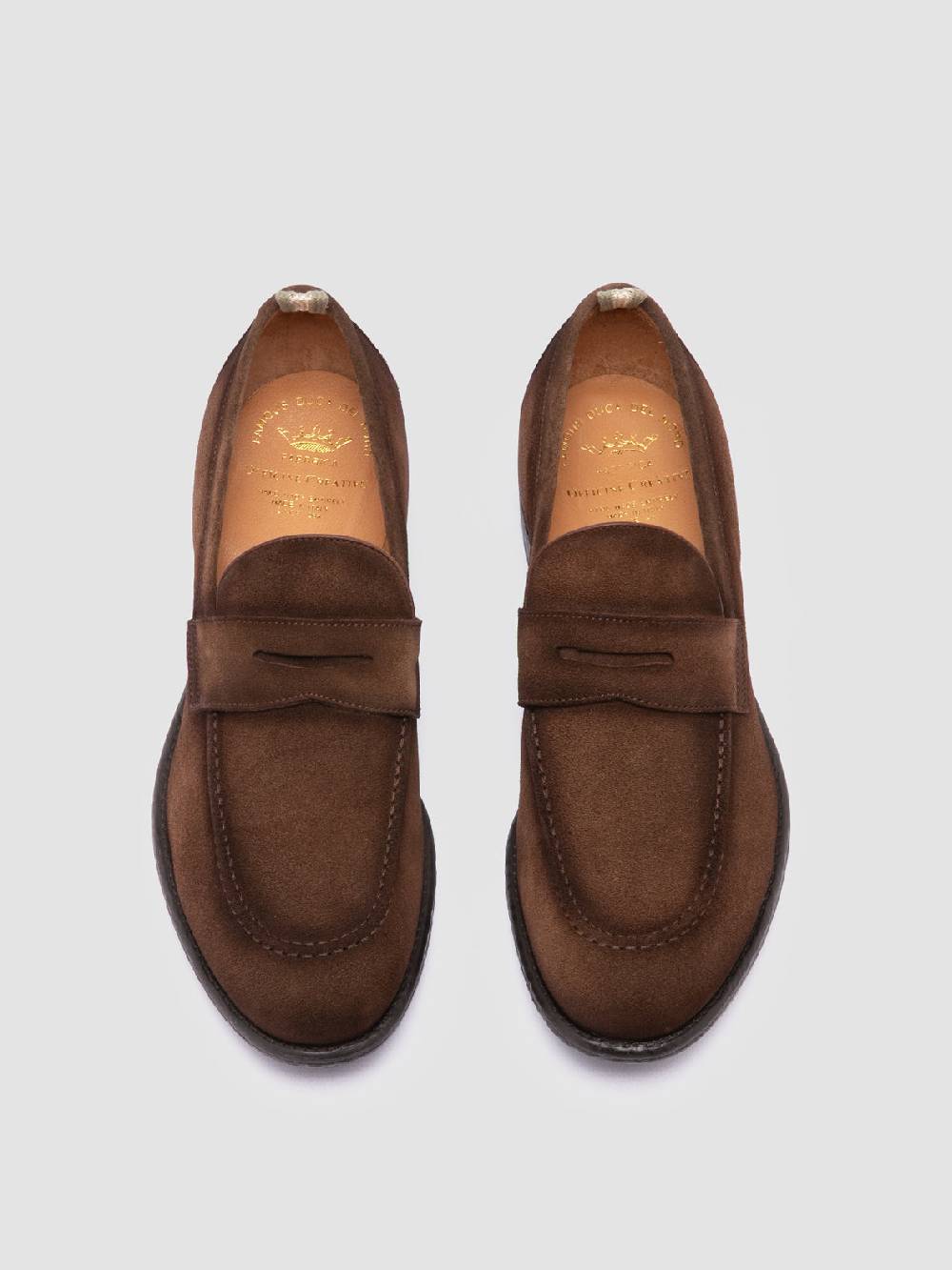 Officine Creative EMORY 024 Mocassini in Pelle Scamosciata Marrone Vendita Economica